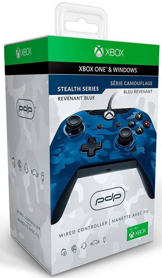 Controller Xbox One Wired (Blue Camo)